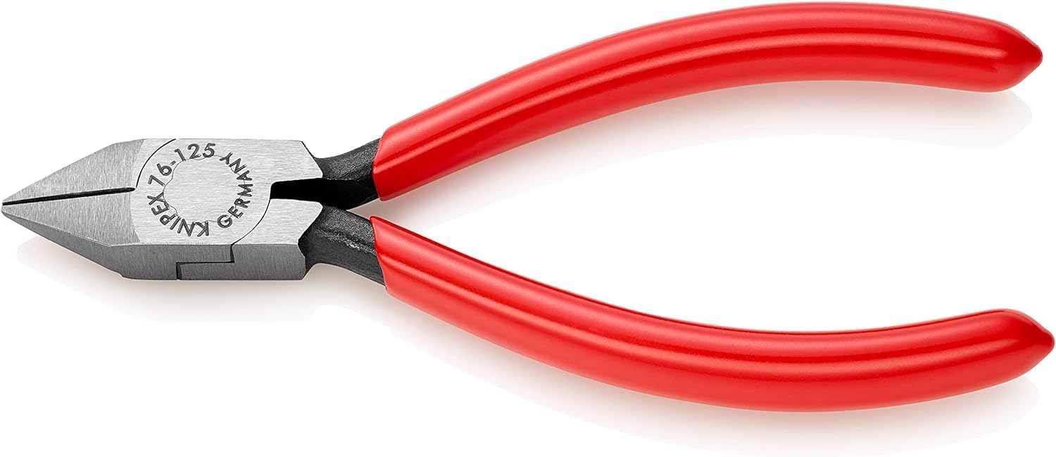 KNIPEX Seitenschneider für Elektromechaniker mit Kunststoff überzogen 125 mm, 76 81 125
