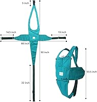 Vista 4 de Wheelchair Seat Belt Anti-Fall Safety Belt Medical Restraints Straps Non-Slip Harness Adjustable Secure Buckle for Elderly Disable Hospital Patient