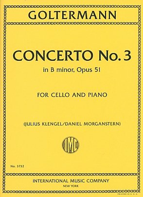 Goltermann Concerto No. 3 in B minor, Opus 51 for Cello and Piano (Julius Klengel/Daniel Morganstern)      Sheet music – January 1, 2016