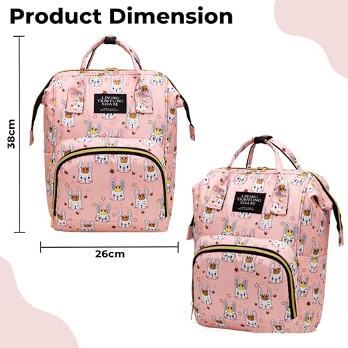 Image of Kraptick Diaper Bags Backpack, Diaper Bags for Mom for Travel, Baby Diaper Bag, Maternity Bags for Mother and Baby, Nursing Bags for Mothers, Diaper Bag Handbag (ANIMAL PRINTED)