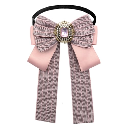 Image of Womens Bow Tie Adjustable Rhinestone Bowtie for Women Ladies Girls Pre-tied Womens Tie for Shirt Suit Uniform