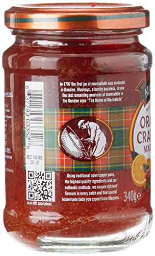 Image of Mackays Scottish Three Berry Preserve 340g | Strawberry, Raspberry & Blackcurrant | Made with Whole Fruit | Traditional Copper Pan Cooked | Vegan | Imported from Scotland (Pack of 3)