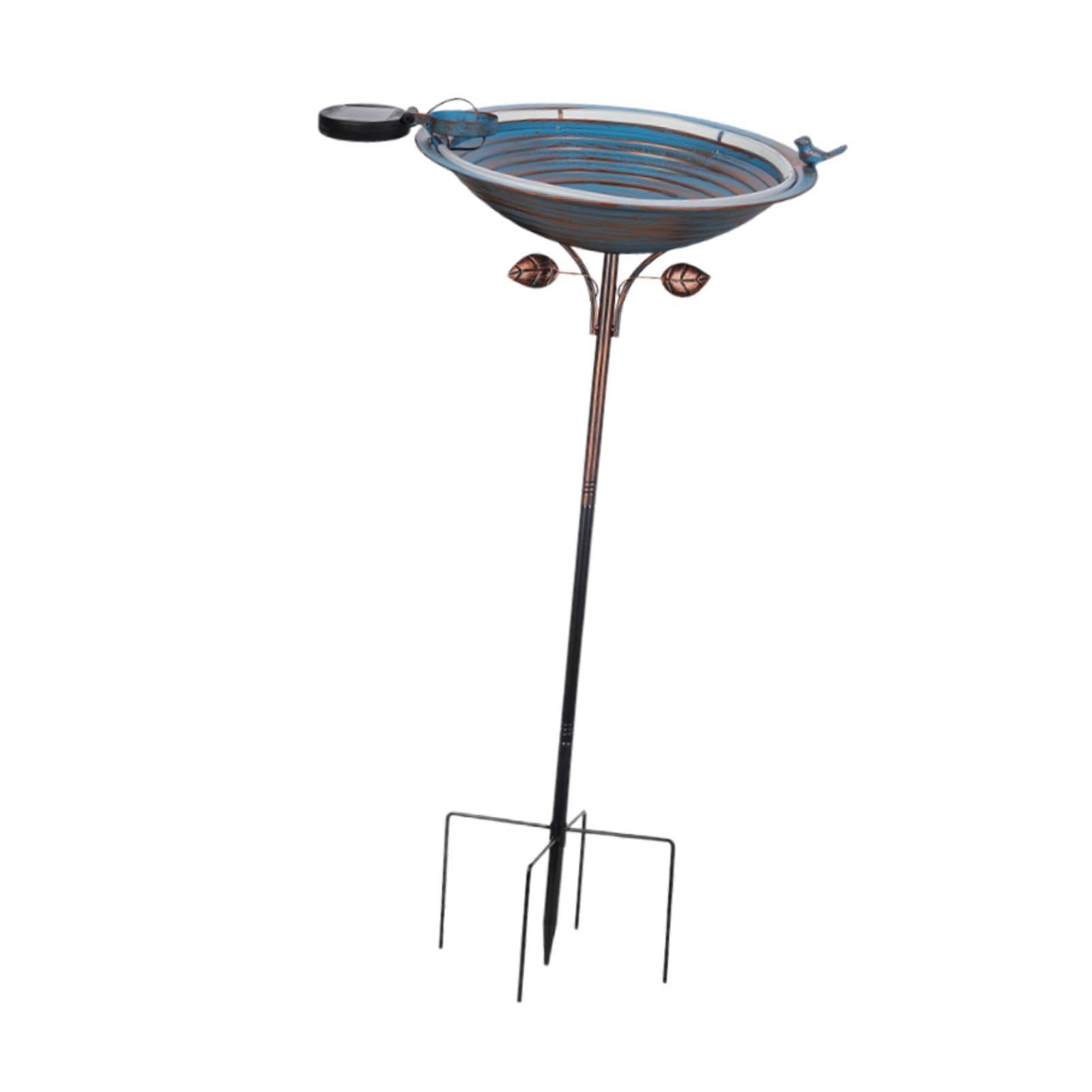 Sharplace Comedero para Pájaros, Bebedero para Pájaros de Jardín, Cuenco, Elegante Bebedero para Pájaros Instalable con Estaca de Metal para Amantes de Las Aves