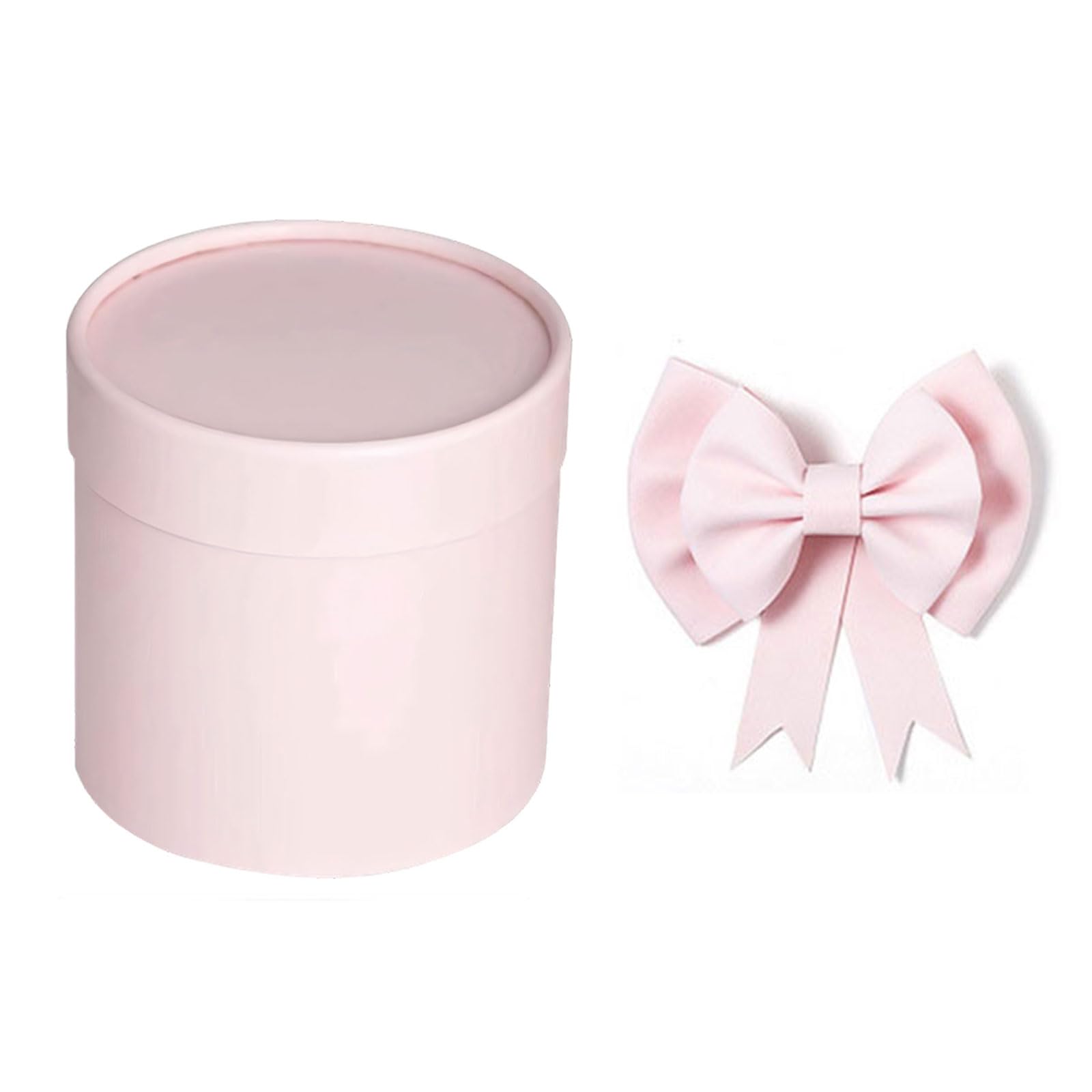 LUCKGONI Pack Of 1 Handmade Flowers Arrangement Bucket with Random Bows Small Round Paper Bucket for Homes Decors & Party Kind
