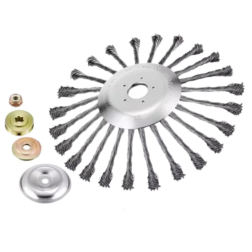 Testina for decespugliatore con Spazzola in Filo di Acciaio for Attrezzi da Giardino | Testina di ricambio for diserbo in filo di acciaio multidimensione(10inch Trimmer Head)