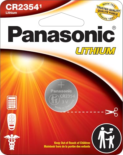 Panasonic CR2354 3.0 Volt Long Lasting Lithium Coin Cell Batteries in Child Resistant Standards Based Packaging 1-Battery Pack