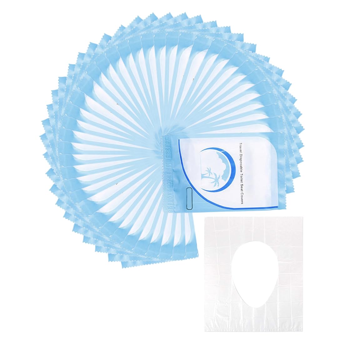 Copriwater Portatile Monouso 50 Pezzi per WC Viaggio