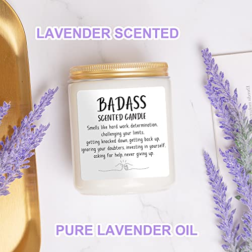 Image of Congratulations Gifts for Women, Inspirationalfor Friends Coworkers, Birthday Christmas for Women - Boss Lady, New Job, Promotion Gift, 7oz Badass Scented Candle