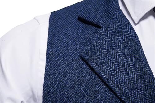 Men's Notched Lapel Vest Business Banquet Wedding Solid Color Casual Vest3