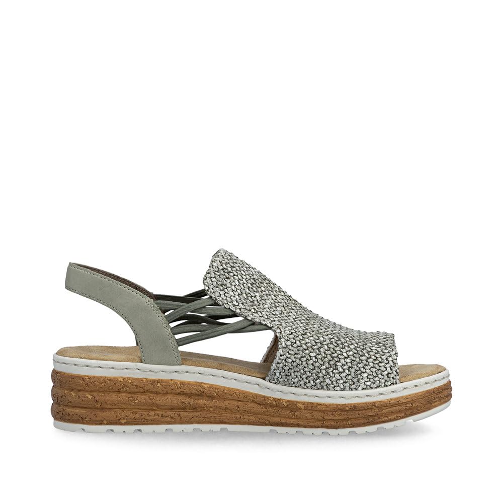 Rieker 62741 Sandales compensées Femme