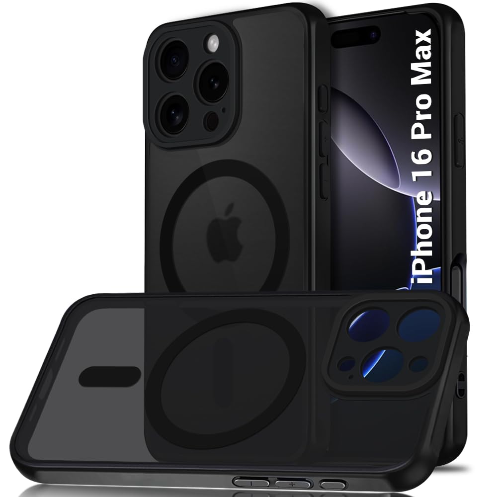 TheGiftKart for iPhone 17 Pro Max Case, Matte Frosted Hard Back Cover Compatible with MagSafe, Hybrid Shockproof iPhone 17 Pro Max Cover with Camera & Screen Protection (PC & TPU, Translucent Black) — Amazon image 24