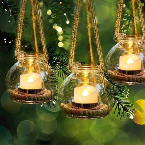 Image of 12 Pack Battery Operated Flameless LED Votive Tealight Candles Realistic Flickering Electric Tea Lights Set Bulk Halloween Pumpkin Jack O Lantern Party Wedding Decorations Centerpieces Batteries Incl.