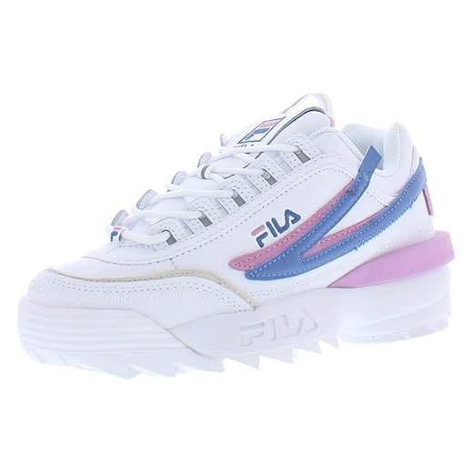 Fila Women's Disruptor II Premium Sneakers, WHT/OBOU/ALUR, 6.5 B - Medium