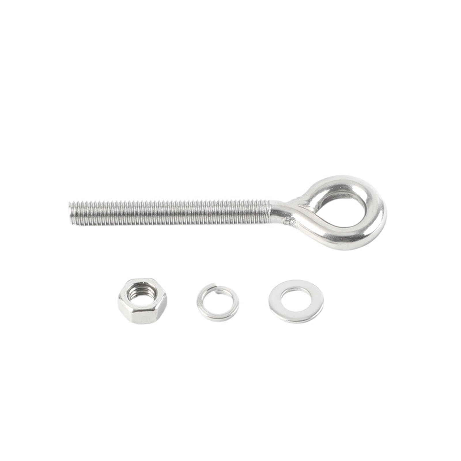 Golfari, ganci per golfari, Anello/gancio di sollevamento del bullone della vite dell'occhio di pecora dell'acciaio inossidabile 304 di M5/M6/M8/M10 con le rondelle dei dadi e il gancio chiuso della r