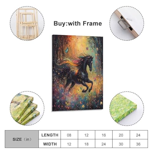 Peintures sur toile cheval pour rompre la monotonie des murs de chambre