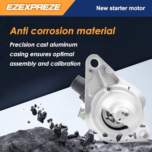Image of Ezexpreze 19264 19159 New Starter Motor Replacement for Honda Civic 1.8L 2012-2015, HR-V 1.8L 2016-2022, Acur.a ILX 2.0L 2013 2014 2015 L4 Engine OE#: 31200-R1A-A01 31200-R0A-004 31200-RIA-A11