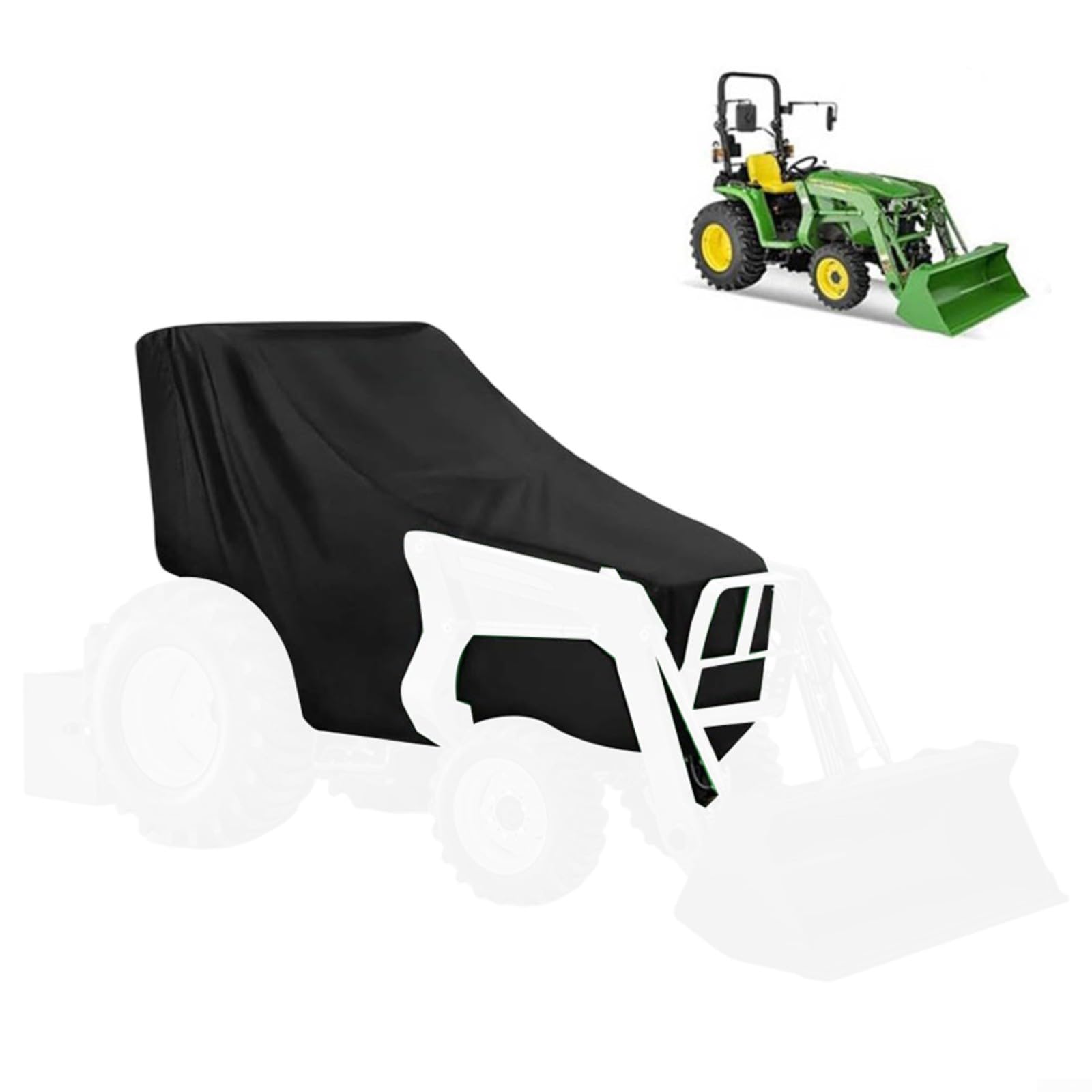 Funda para cortacésped de 79 x 128 x 259 cm, 420D para tractor, resistente al agua, resistente a los rayos UV, con bolsa de transporte, maquinaria de jardín para protección