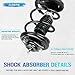 Front Quick Struts Shocks w/Coil Springs for Mitsubishi Lancer ONLY (DE, ES) 2008 2009 2010 2011, Strut Shock Absorbers Assembly Replace 172355 172356