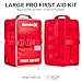 SurviveX Large Pro First Aid Kit for Car, Travel & Home - Emergency Kit for Hiking, Camping, Backpacking and Outdoors - Includes Zip Stitch Wound Closure Strips