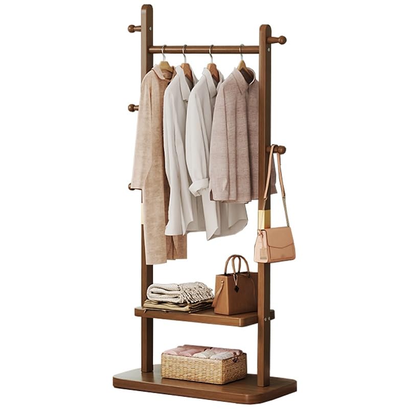 Porte-manteau robuste en bois massif pour gagner de la place dans les couloirs étroits