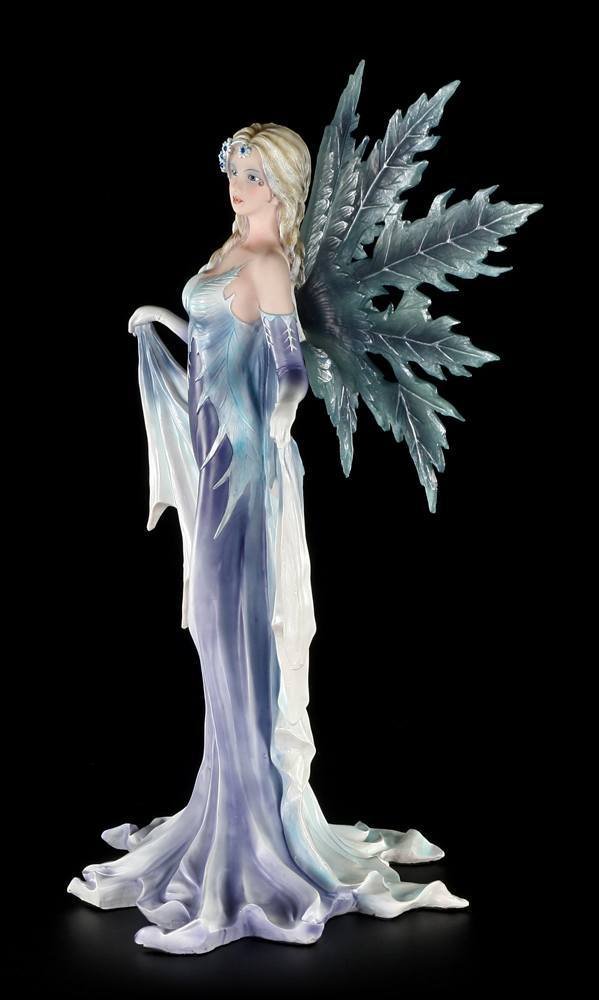 Figuren Shop GmbH Wunderschöne große Elfen Figur - Regina die Schneekönigin - Elfenfigur Elfe Fee Fairy Deko Statue