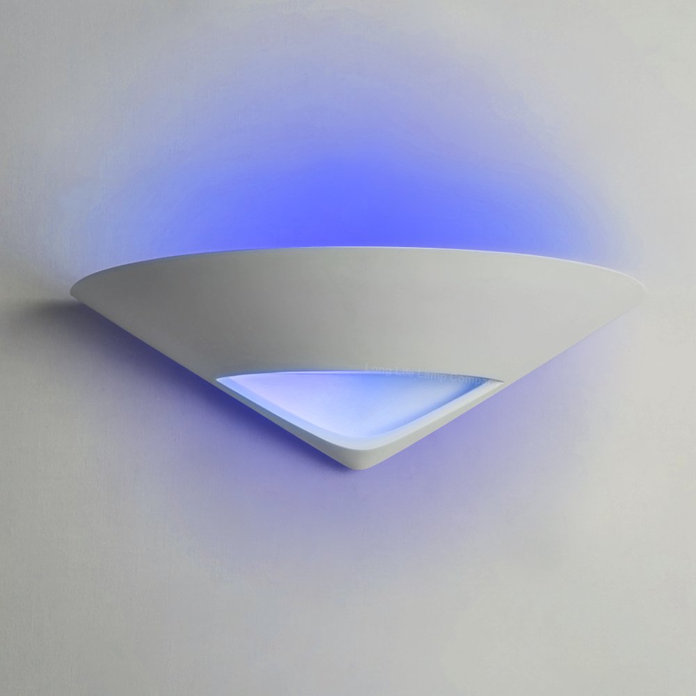Long Life Lamp Company Blue LED Up Down Ceramic Wall Light Half Round Fixture Modern Indoor Light B811