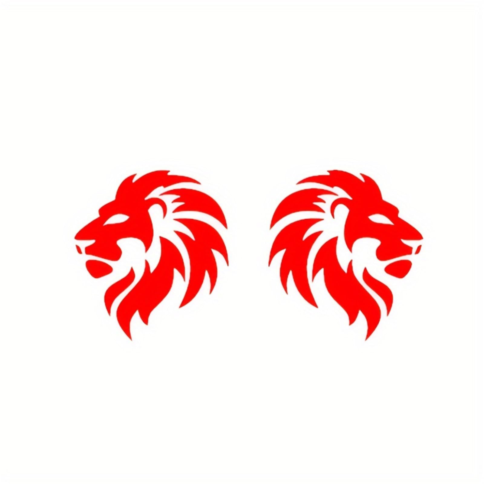 2pcs Reflective Lion Stickers, Self-Adhesive Durable Decals for Motorcycle Car Truck Laptop Vehicle Decoration