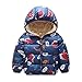 PROTAURI Manteaux d'hiver pour bébé, Doudoune à Capuche pour Enfants, Veste rembourrée Chaude pour Tout-Petits, épaissir Les Tenues,1-2 Ans