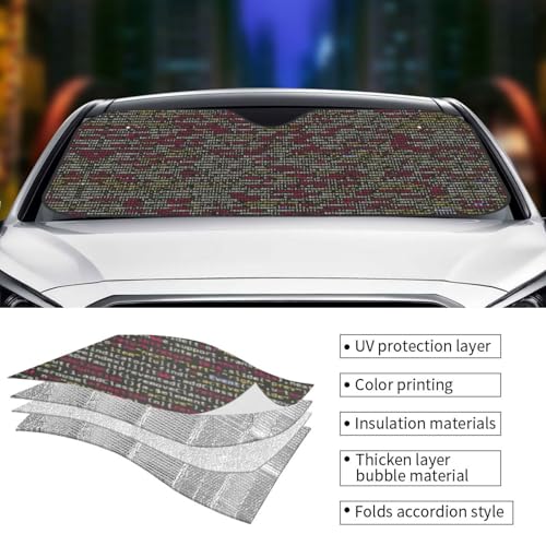 Parasol para parabrisas de coche plegable con código y protector térmico universal 5