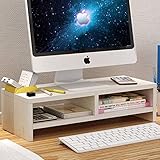 Kavas デスク上置き棚 机上台 机上ラック モニター台 モニタースタンド パソコン台 pc台 キーボードトレイ 植物オイル塗装仕上げ 木製 机上収納 チュラル