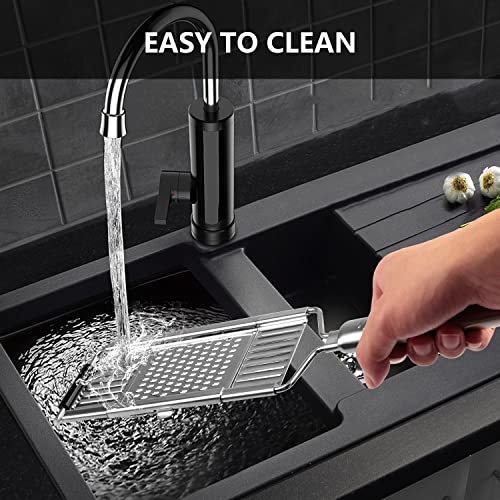 4 In 1 Upgrade Multi-Purpose Cheese Grater Vegetable Slicer Set, Handheld Shredder Cutter Grater Slicer Kitchen Tool, Stainless Steel Vegetable Chopper With 4 Adjustable Blades For Vegetables, Fruits #TOP4