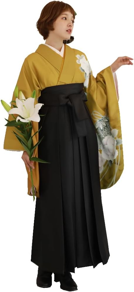 正絹 振袖用 帯揚げ 帯締め 黒 振袖フルセット、正絹振袖、黒、成人式