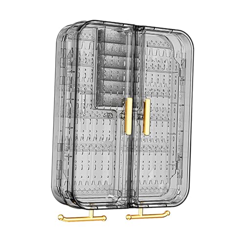 La mejor selección de Organizadores de gemelos para armario para comprar online. 46 Soporte organizador de joyas, joyero, estante, armario de joyería grande, colgador de joyas para collares, anillos, gemelos, tobilleras, gris