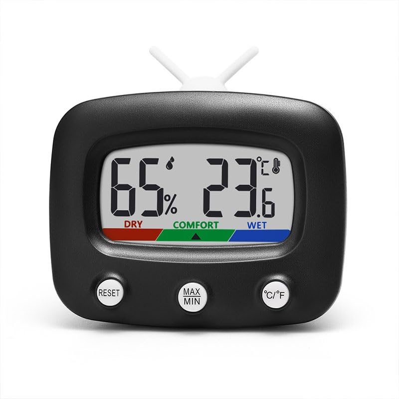 ABS Digital Electronic Thermometer Hygrometer Color Screen Household