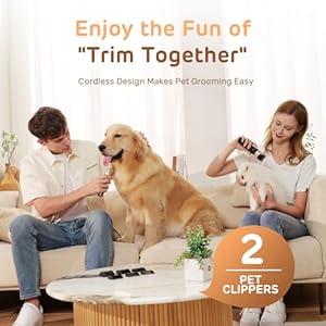   Dog-Clippers-for-Grooming-2-Pack-Pet-Hair-Trimmers-with-2-Speed-Grooming-Mode-Rechargeable-Cordless-Electric-Quiet-Suitable-for-Dogs-Cats-Gold