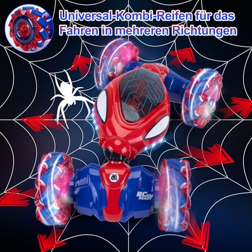 Ltteaoy Ferngesteuertes Auto ab 6-12 Jahre,Spider Spielzeug ab 6 7 8 9 10 11 12 Jahre Junge Geschenk Mädchen Junge Kinder RC Auto Drift Car… – Ansicht 6