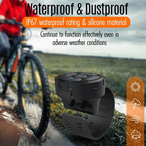 Télécommande Guidon Motocyclette Bluetooth avec Fonctions Volume Appels et Lecture Audio