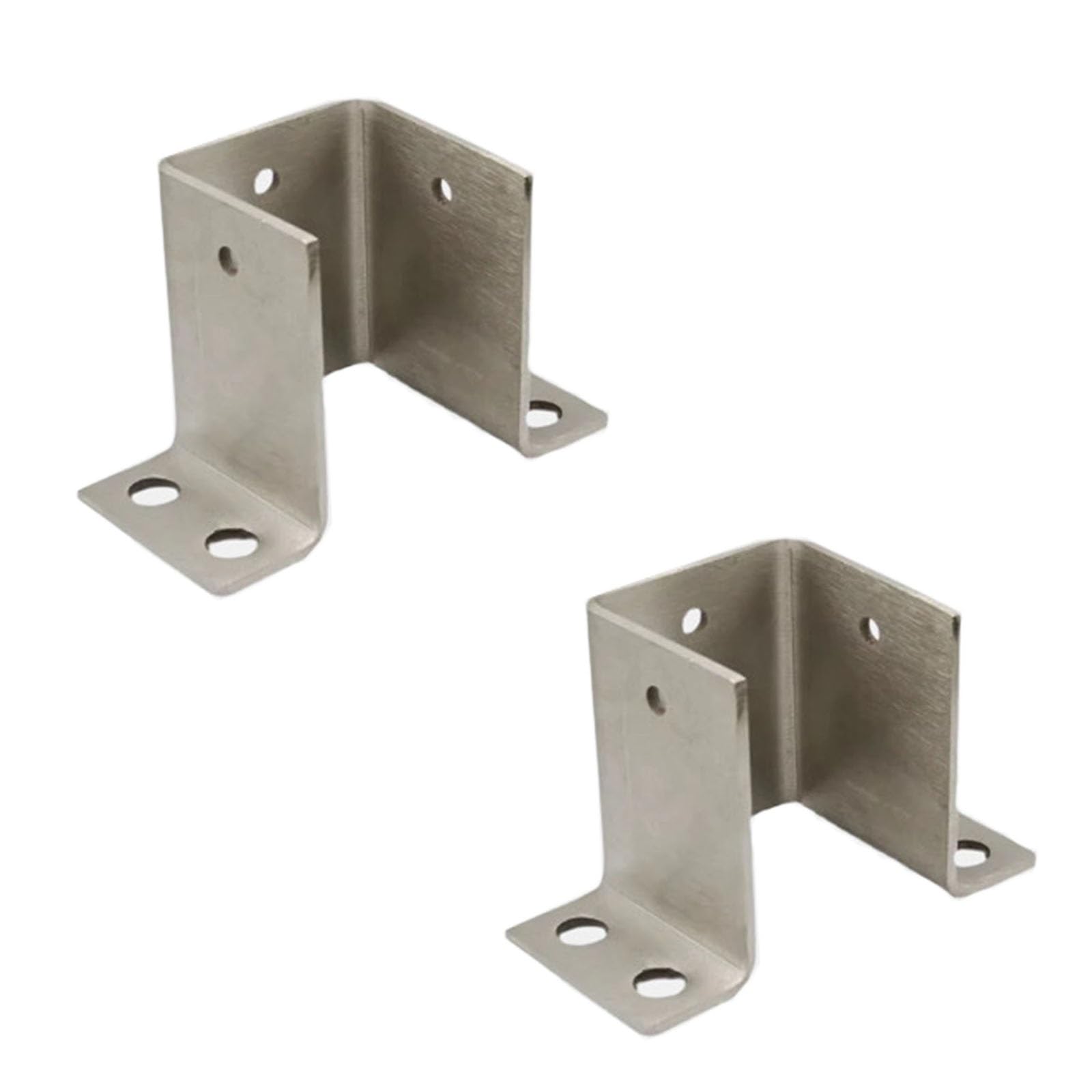 50x50 100x100 150x150 200x200 Wspornik Słupka Zestaw Naprawczy Słupka Ogrodzeniowego O Grubości 4 Mm, Podstawa Słupka W Kształcie Litery U Do Ganku/Poręczy/Tarasu(2pcs,201x201x100mm/8x8x3.9in)