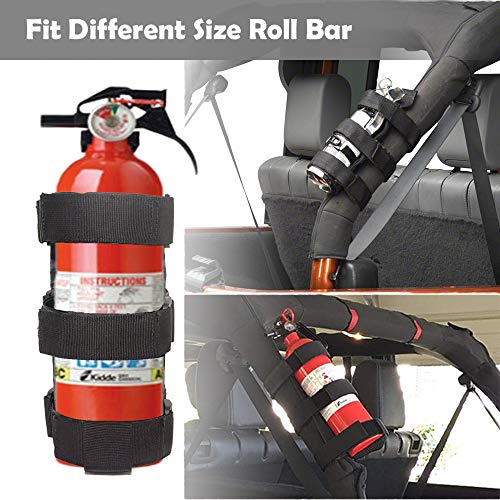 Fire Extinguisher Holder Fire Extinguisher Mount Fire Extinguisher Mounting Bracket Roll Cage Fire Extinguisher Mount Fire Extinguisher Kit Compatible with Jeep Wrangler CJ YJ LJ TJ JK JKU JL