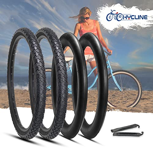 Hycline 2-Pack Cruiser Bike Tires Set: 24/26×2.125 inch