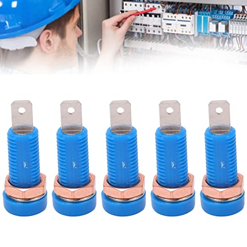 Image of Fafeicy 10pcs 4mm Banana Jack Binding Post Connector for Audio Equipment Panel Mount Blue