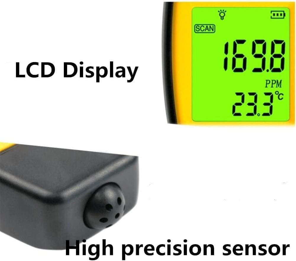 Garvee Detector portátil de monóxido de Carbono para hogar, Viaje e Industria - Pantalla LCD Digital - Alta precisión 0–1000 PPM - Alarma de Gas CO fiable - Seguridad Profesional - Modelo AS8700A