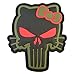Produktbild LEGEEON Olive Drab OD Punisher Hello Kitty PVC Rubber 3D Morale Tactical Hook&Loop Patch