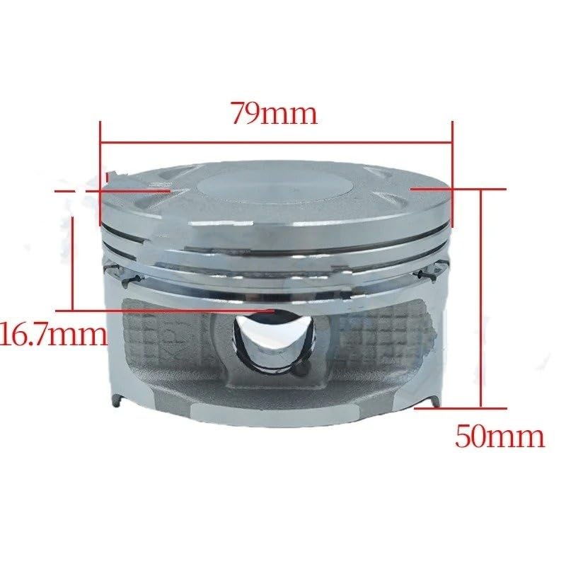 Ensemble de piston moteur 79mm usiné avec précision pour CBX300 robuste - 6