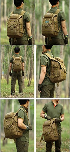 Huntvp® 40L Military Backpack Tactical Hiking Backpack Waterproof Trekking Backpack MOLLE Tactical Sports Backpack Daypack Battle Backpack 14 Inch Laptop Bag for Outdoor Hiking - Image 8