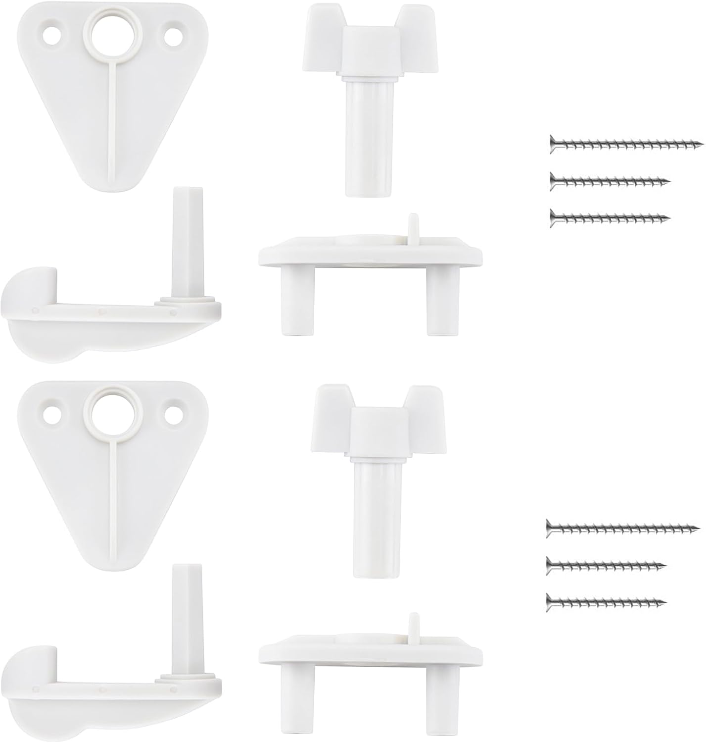 Pontoon Boat Gate Latch Replacement Kit, 2 Pack Heavy Duty Marine Boat Door Latches Replacement for Square Frames 1-1.25 Inch, Fits Left- or Right-Hinge Gate