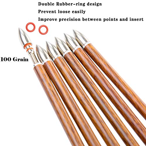 Pinals Archery Traditional Arrows 300 400 500 600 Spine Turkey Feather 32 30 Inch Carbon Shafts for Recurve Longbow Compound Bows Hunting Targets 12PCS 300 by Pinals - Image 5