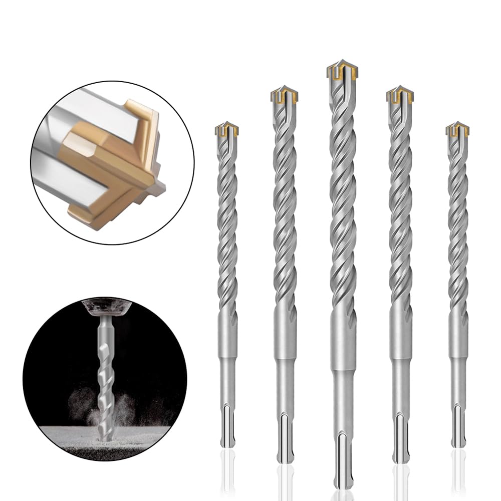 Wiertła do muru — 6–12 mm wiertła udarowe z węglika wolframu z końcówką krzyżową do betonu,(10x210mm)