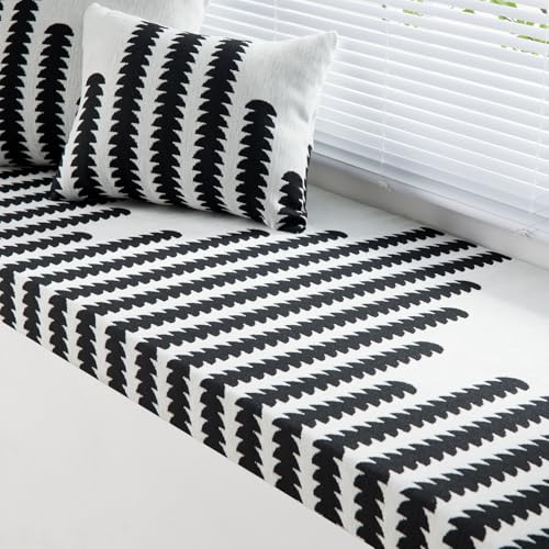 Custom Window Seat Cushion Breathable Chenille Bay Window Si