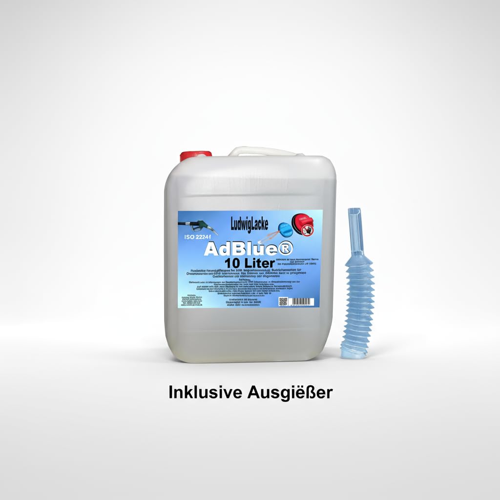 Ludwiglacke AdBlue-Kanister 2 x 10 Liter Harnstofflösung nach ISO 22241 | DIN 70070 für SCR-Abgasnachbehandlung bei Diesel-Fahrzeugen